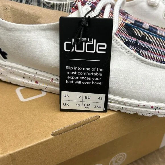 Women's Hey Dude Wendy Boho Distressed Azca Shoe Size 12 - Picture 4 of 6